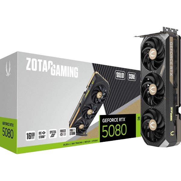 Zotac GeForce RTX 5080 SOLID CORE 16GB GDDR7 Graphics Card